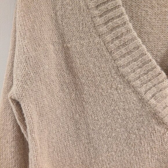 Beige Caramel Bar III Chunky V Neck Sweater - Picture 3 of 3